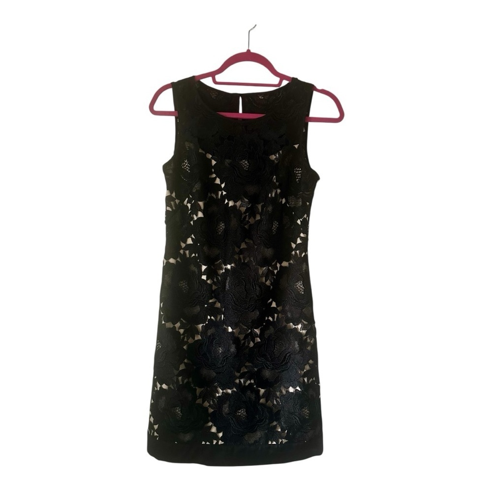 White House Black Market Black Lace Dress Size 00 - Picture 3 of 7